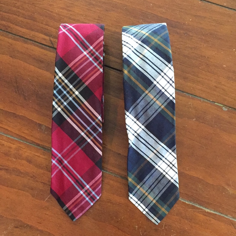Club Monaco plaid ties
